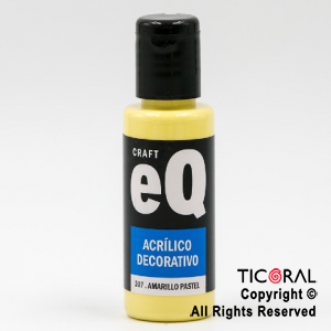 ACRIL.DECOR.EQ 307 AMARILLO PASTEL 50ML X 6 UNIDADES